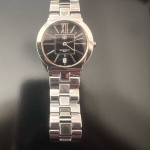 Black and Silver Givenchy watch